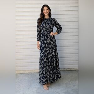 By TiMo black printed maxi dress